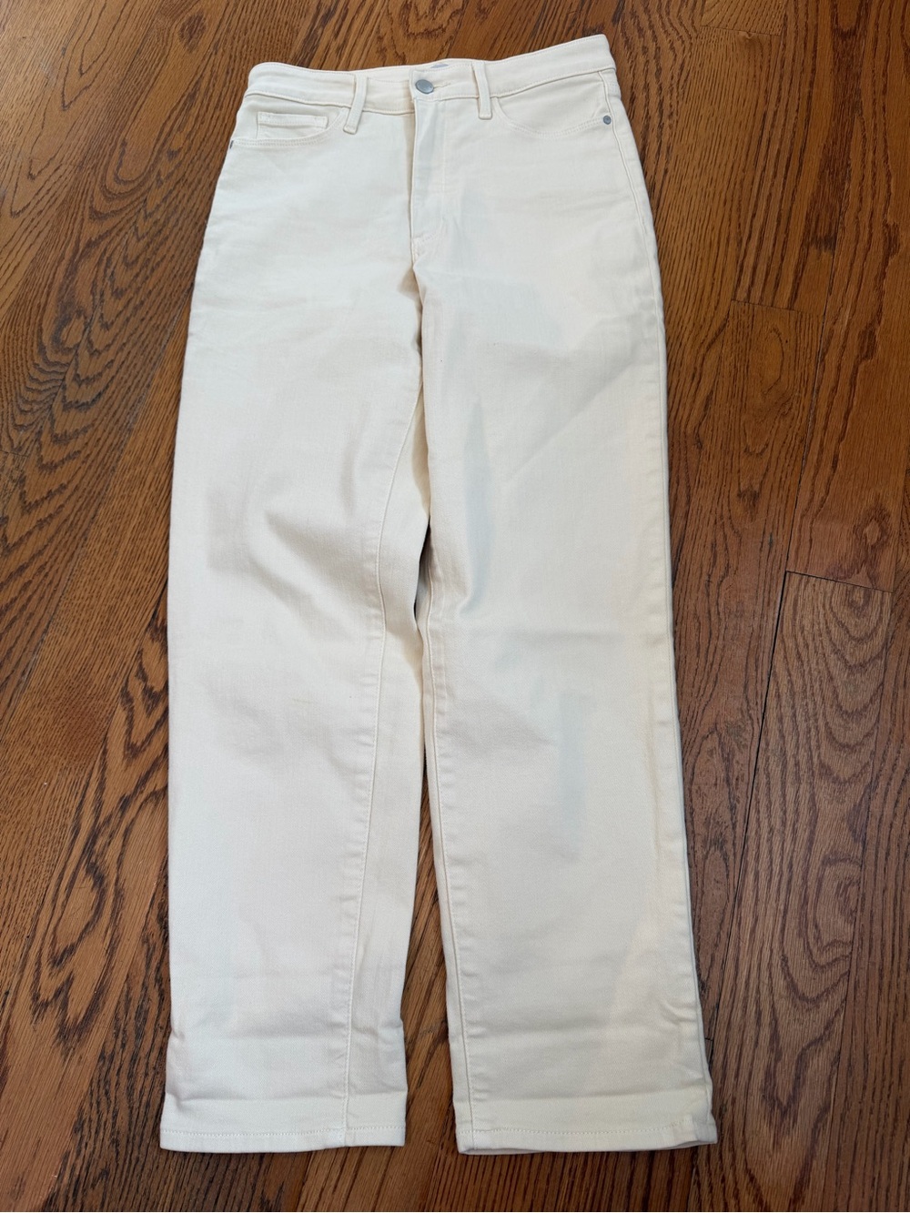 Athleta Sculptek Cream Straight-Leg Pants
